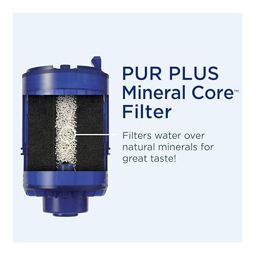  PUR PLUS Faucet Mount Replacement Filter 2-Pack, Genuine PUR Filter, 3-in-1 Powerful, Natural Mineral Filtration, Lead Removal, 6-Month Value, Blue (RF99992)