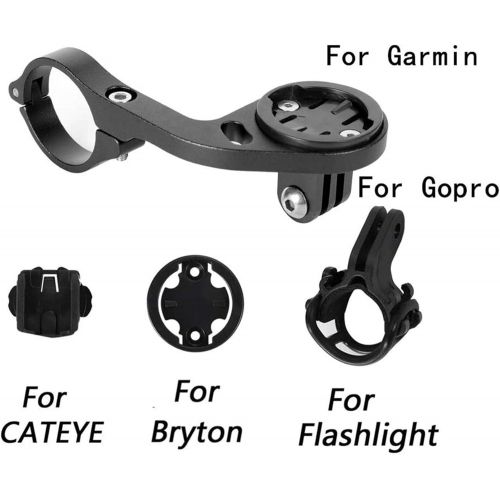  Kbrotech Bike Out-Front Mount Bicycle Handlebar Combo Mount for Garmin Bryton Gopro Flashlight,Compatible with 31.8mm 25.4mm Handlebar