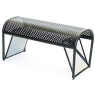 Kc store fixtures KC Store Fixtures 52308 Shoe Bench with Mirrored Ends, 18 Height, 16 Width, 36 Length, Metal