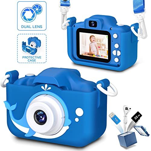  [아마존베스트]KeBuLe Kids Camera for Girls and Boys,Children Camera Digital Video,Kid Camera 2.0 Inches Screen 20.0MP Video, 32GB SD Card Include, Kid Toys Gift for Birthday, for 3 - 12 Years Ol