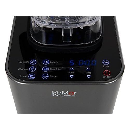  KeMar Kitchenware KSB-200M Hochleistungsmixer, Standmixer, Smoothiemixer, LED Touch Bedienung, 1.500W, 30.000 U/min, 2 Liter, BPA-frei , 6 Programme