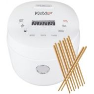 KeMar Kitchenware KRC-190 Reiskocher | Klein und kompakt | Touch Display | Timer | 3D-Heating | Warmhaltefunktion | BPA-Frei | Dampfeinsatz | Fuer Reis, Quinoa und Getreide