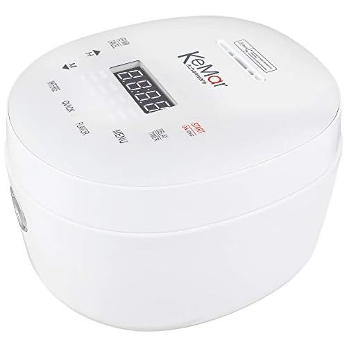  KeMar Kitchenware KRC-190 Reiskocher | Klein und kompakt | Touch Display | Timer | 3D-Heating | Warmhaltefunktion | BPA-Frei | Dampfeinsatz | Fuer Reis, Quinoa und Getreide