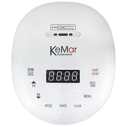  KeMar Kitchenware KRC-190 Reiskocher | Klein und kompakt | Touch Display | Timer | 3D-Heating | Warmhaltefunktion | BPA-Frei | Dampfeinsatz | Fuer Reis, Quinoa und Getreide