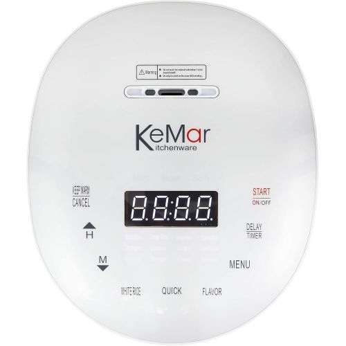  KeMar Kitchenware KRC-190 Reiskocher | Klein und kompakt | Touch Display | Timer | 3D-Heating | Warmhaltefunktion | BPA-Frei | Dampfeinsatz | Fuer Reis, Quinoa und Getreide