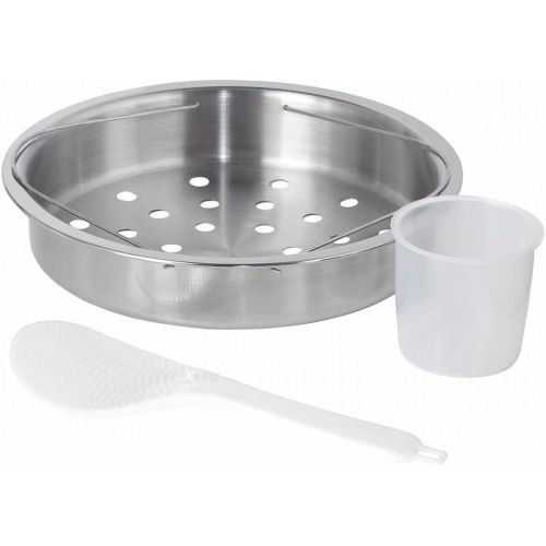  KeMar Kitchenware KRC-120 Reiskocher, BPA-frei, Dampfgarer, Edelstahl Dampfeinsatz, Innentopf Titan-Keramik beschichtet