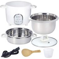 [아마존베스트]KeMar Kitchenware KRC-175 rice cooker, 5 programs, 1.4 L, 500 W, stainless steel pot, glass lid, steamer insert