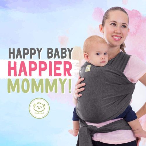  Baby Wrap Carrier by KeaBabies - All-in-1 Stretchy Baby Wraps - Baby Sling - Infant Carrier - Babys Wrap - Hands Free Babies Carrier Wraps | Great Baby Shower Gift (Mystic Gray)