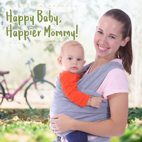  KeaBabies Baby Wrap Carrier All-in-1 Stretchy Baby Wraps - Baby Carrier - Infant Carrier - Baby Wrap - Hands...