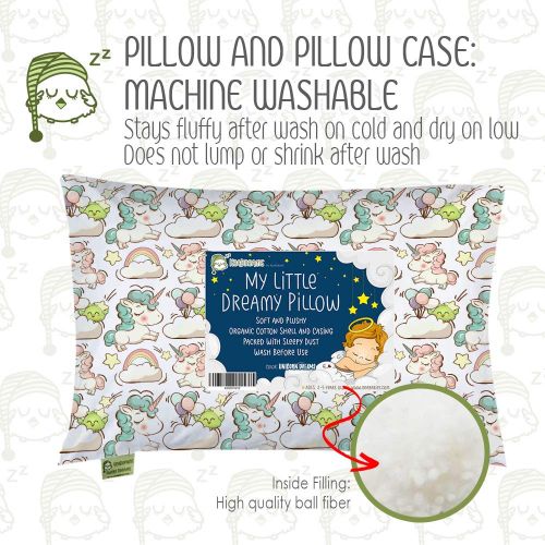  [아마존 핫딜]  [아마존핫딜]KeaBabies Toddler Pillow with Pillowcase - 13X18 Soft Organic Cotton Baby Pillows for Sleeping - Washable and...