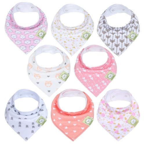  [아마존베스트]KeaBabies Baby Bandana Drool Bibs for Girls - Super Absorbent Organic Cotton Bandana Bibs - Baby Drool...