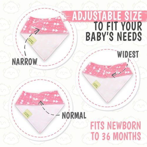  [아마존베스트]KeaBabies Baby Bandana Drool Bibs for Girls - Super Absorbent Organic Cotton Bandana Bibs - Baby Drool...