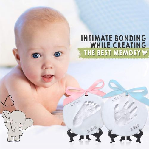  [아마존베스트]KeaBabies Baby Handprint Footprint Ornament Keepsake Kit - No Mold Personalized Baby Prints Ornaments for...