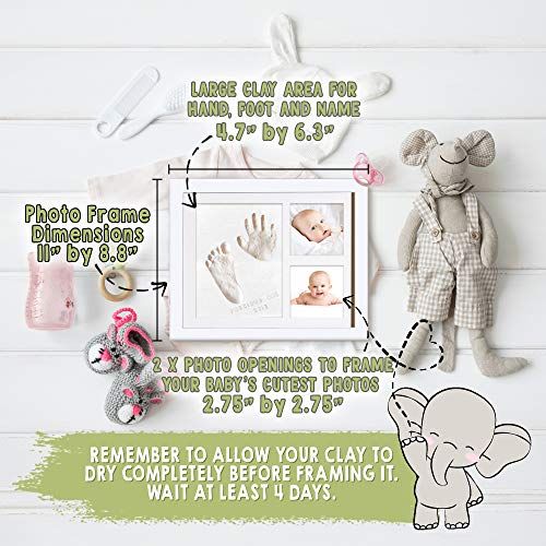  [아마존베스트]KeaBabies Baby Handprint Footprint Keepsake Kit - No Mold Baby Prints Photo Frame for Newborn - Baby...