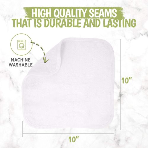  [아마존베스트]KeaBabies Baby Washcloth - Bamboo Washcloths Towel - Soft Organic Baby Washcloth - Face Towel for Baby, Adult and Infant - Hypoallergenic Towels - (White)