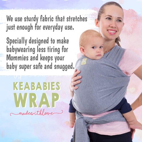  [아마존베스트]KeaBabies Baby Wrap Carrier All-in-1 Stretchy Baby Wraps - Baby Carrier - Infant Carrier - Baby Wrap - Hands...