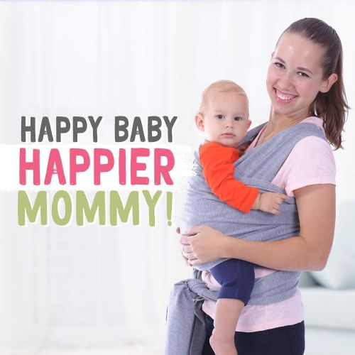  [아마존베스트]KeaBabies Baby Wrap Carrier All-in-1 Stretchy Baby Wraps - Baby Carrier - Infant Carrier - Baby Wrap - Hands...