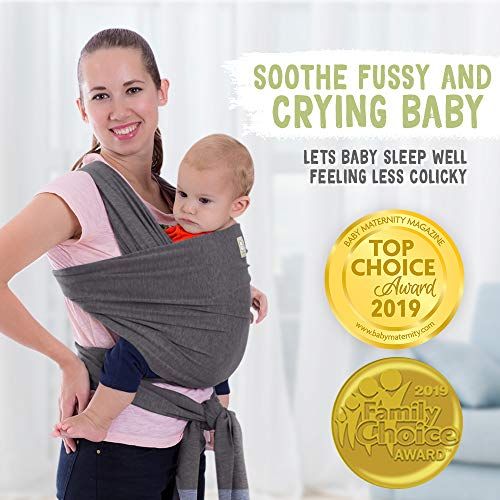  [아마존베스트]Baby Wrap Carrier by KeaBabies - All-in-1 Stretchy Baby Wraps - Baby Sling - Infant Carrier - Babys Wrap - Hands Free Babies Carrier Wraps | Great Baby Shower Gift (Mystic Gray)