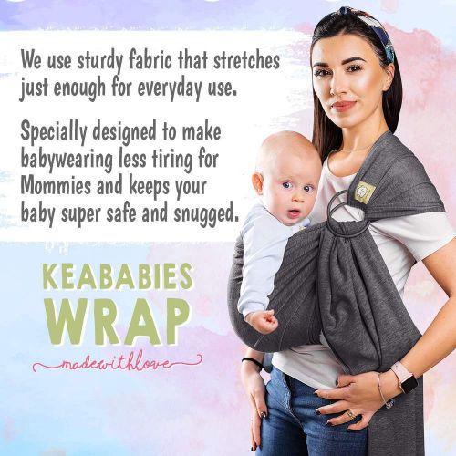  [아마존베스트]KeaBabies Baby Wrap Carrier All-in-1 Stretchy Baby Wraps - Baby Sling - Infant Carrier - Babys Wrap - Hands Free...