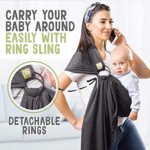  [아마존베스트]KeaBabies Baby Wrap Carrier All-in-1 Stretchy Baby Wraps - Baby Sling - Infant Carrier - Babys Wrap - Hands Free...