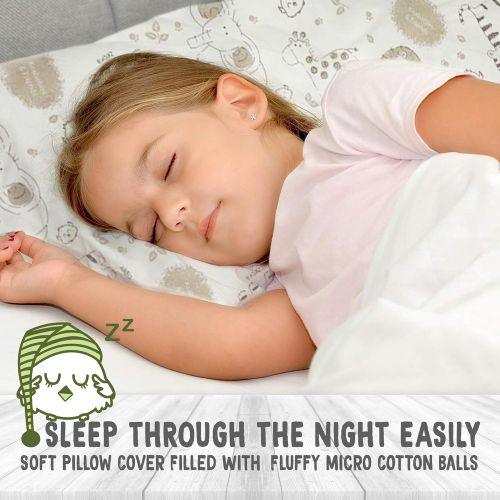  [아마존베스트]KeaBabies Toddler Pillow with Pillowcase - 13X18 Soft Organic Cotton Baby Pillows for Sleeping - Washable and...