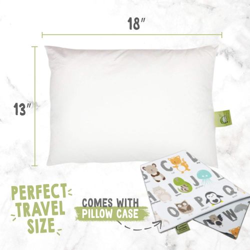  [아마존베스트]KeaBabies Toddler Pillow with Pillowcase - 13X18 Soft Organic Cotton Baby Pillows for Sleeping - Washable and Hypoallergenic - Toddlers, Kids, Infant - Perfect for Travel, Toddler Cot, Bed S
