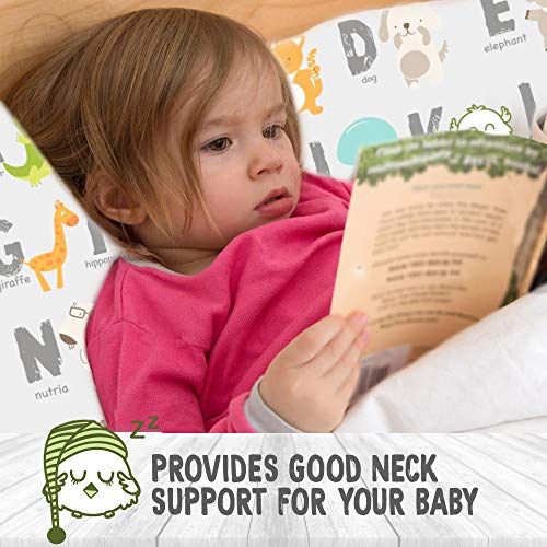  KeaBabies Toddler Pillow with Pillowcase - 13X18 Soft Organic Cotton Baby Pillows for Sleeping - Machine Washable - Toddlers, Kids, Infant - Perfect for Travel, Toddler Cot, Bed Se