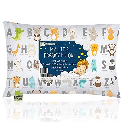  KeaBabies Toddler Pillow with Pillowcase - 13X18 Soft Organic Cotton Baby Pillows for Sleeping - Machine Washable - Toddlers, Kids, Infant - Perfect for Travel, Toddler Cot, Bed Se