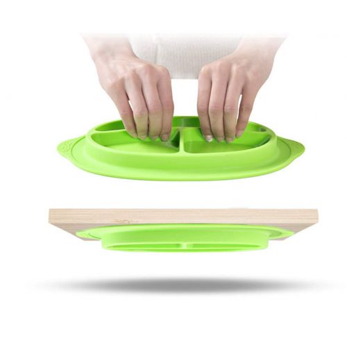  Kebukeyi Baby Silicone Plate Divided Dining Bowl Non-Slip Anti-Fall Safety 4 Pieces