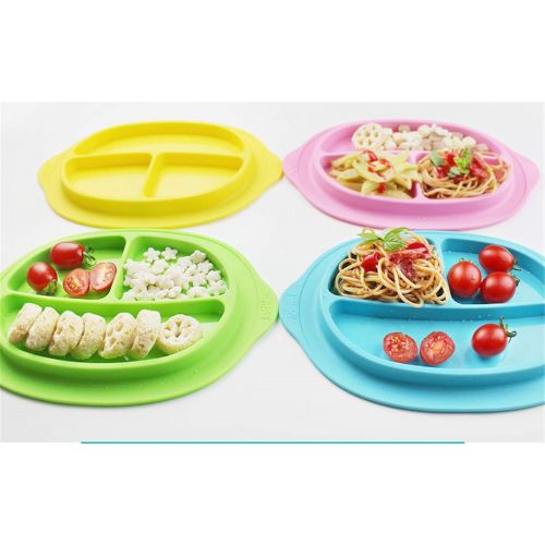  Kebukeyi Baby Silicone Plate Divided Dining Bowl Non-Slip Anti-Fall Safety 4 Pieces