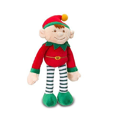  Keel Toys Red Christmas Dangly Elf Soft Toy with Stick Together Hands Can Sit On Shelf