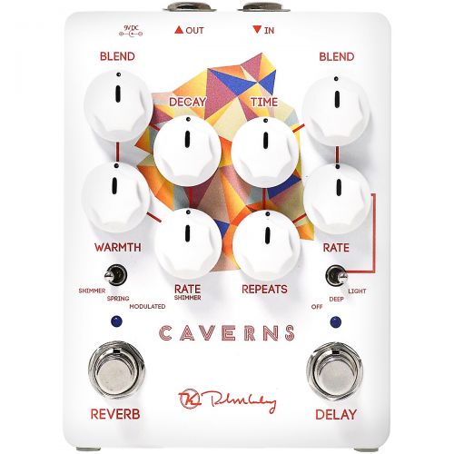  Keeley},description:The Caverns Delay Reverb V2 dual effect pedal combines delay and reverb for the perfect end to any pedal board. It features Keeleys analog style tape delay with