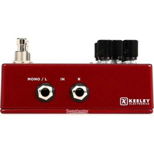  Keeley Halo Andy Timmons Dual Echo Pedal with 3 Patch Cables - Andy Apple Red