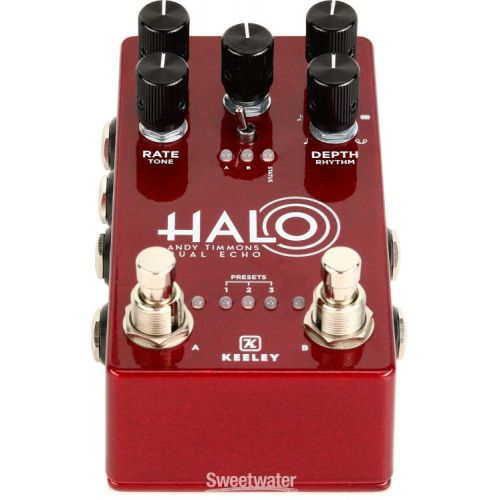  Keeley Halo Andy Timmons Dual Echo Pedal - Andy Apple Red