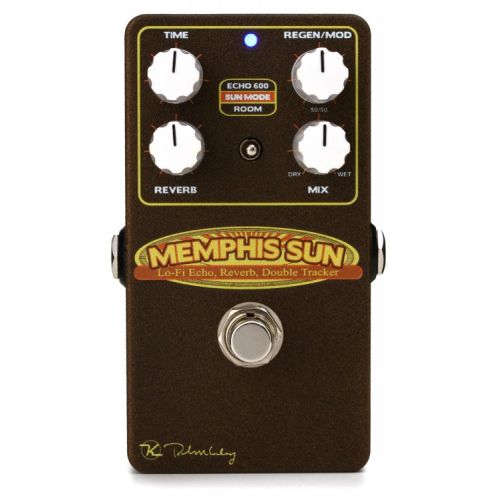  Keeley Memphis Sun Lo-Fi Reverb, Echo, and Double Tracker Pedal with Patch Cables