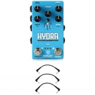 Keeley Hydra Stereo Reverb & Tremolo Pedal with 3 Patch Cables