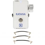 Keeley Katana Clean Boost Pedal with Patch Cables - Throwback White