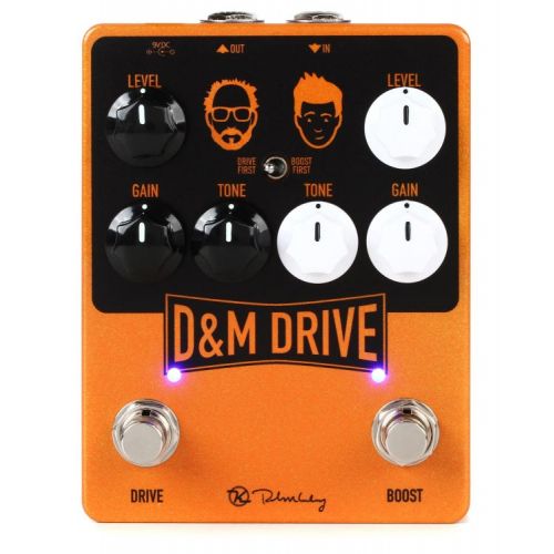  Keeley D&M Drive Dual Drive Boost Pedal with 3 Patch Cables