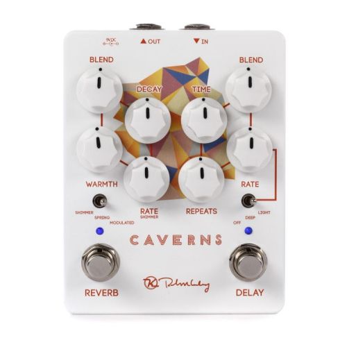  Keeley Caverns V2 Delay and Reverb Pedal with 3 Patch Cables