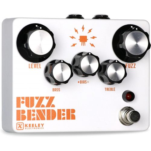  Keeley Fuzz Bender 3 Transistor Hybrid Fuzz Pedal (White)