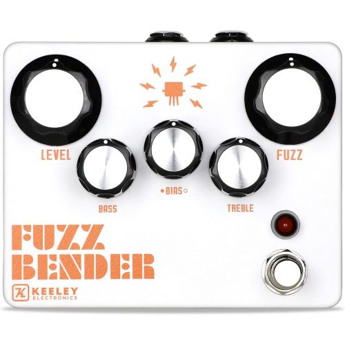  Keeley Fuzz Bender 3 Transistor Hybrid Fuzz Pedal (White)