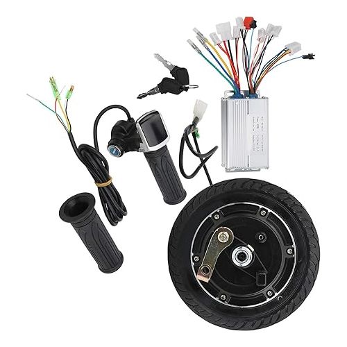  Electric Scooter Hub Motor Kit, 48V 350W Wheel E-Bike Motor Conversion Hub Kit Electric Bike Wheel Brushless Hub Motor Accessory for 8in Electric Scooter