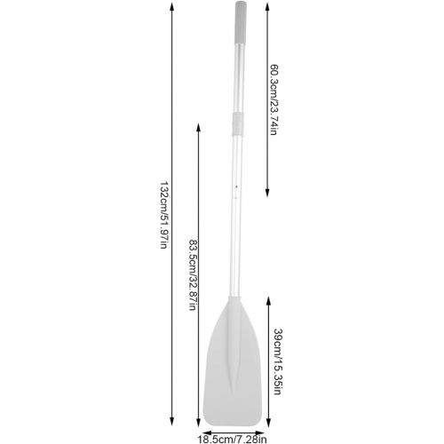  Keenso 2Pcs Inflatable Dinghy Oars, Silver Dinghy Paddle Boat Durable Paddles Plastic for Boat Canoe Water Marine Sports Rowing