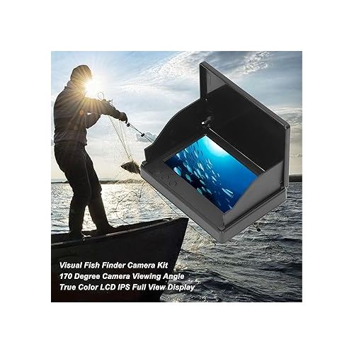  Fish Finder Camera Kit, 4.3 Inch LCD Display, Long Battery Life, Photosensitive Chip for Underwater Fishing