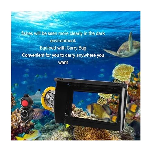  Underwater Fishing Camera, Full, Long Battery Life, High Definition Lens for Lake Boat Ice Fishing