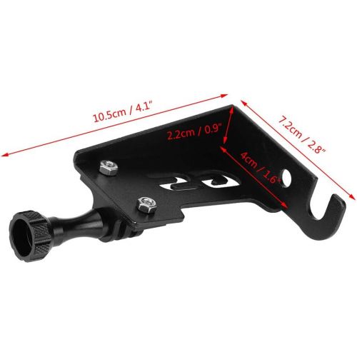  Keenso Motorcycle Front Left Camera Support Bracket Go Pro Side Camera Bracket Stand for R1200gs Lc R1200gs Lc Adv(Black)