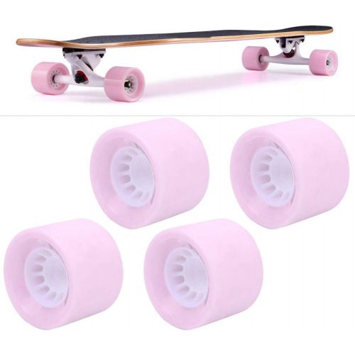  Keenso 4Pcs/Set Skateboard Wheels, 68mm Cruising Longboard PU Durable Longboard Dance Board Skateboard Replacement Wheel