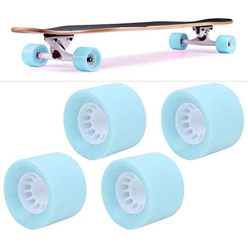  Keenso 4Pcs/Set Skateboard Wheels, 68mm Cruising Longboard PU Durable Longboard Dance Board Skateboard Replacement Wheel