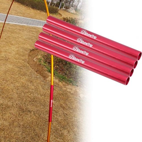  Keenso Tent Poles, 4pcs Aluminium Alloy Tent Pole Repair Emergency Tube for Outdoor Camping Accessories