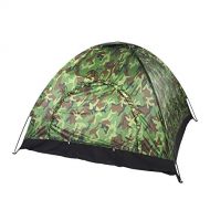 Keenso Outdoor Tent, Family Camping 40+ UV Protection Tent Waterproof Camouflage Tent with Storage Bag for 3 to 4 Person